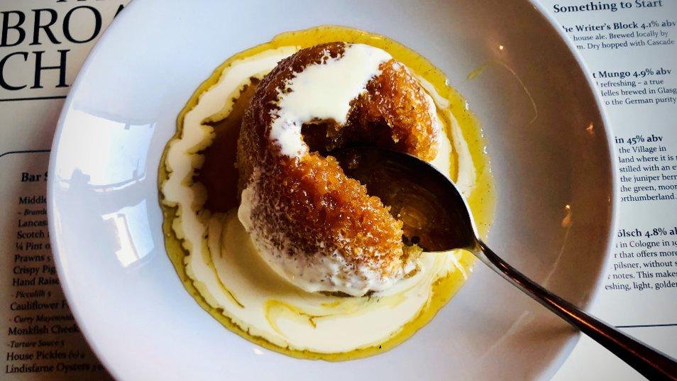 Steamed lemon vanilla sponge
